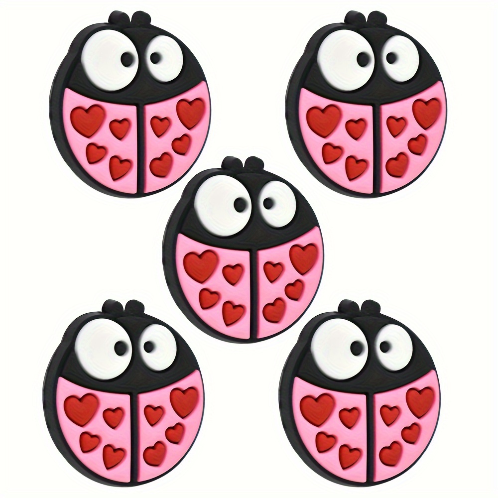 Image of 5pcs Realistic Ladybug Pvc Pen Beads - -spot Ladybugs For Making, Bracelets, Necklaces, Keychains & Bag Charms | Handmade Craft Supplies (no Pen Included) | Insect For Diyers Of All Skill Levels