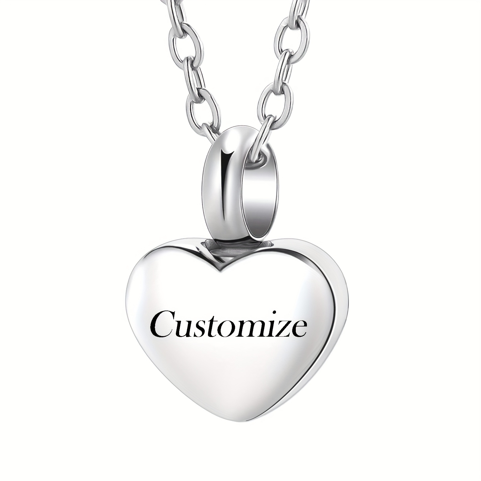 Custom Mini Heart Urn Necklace — Personalized Memorial Gift