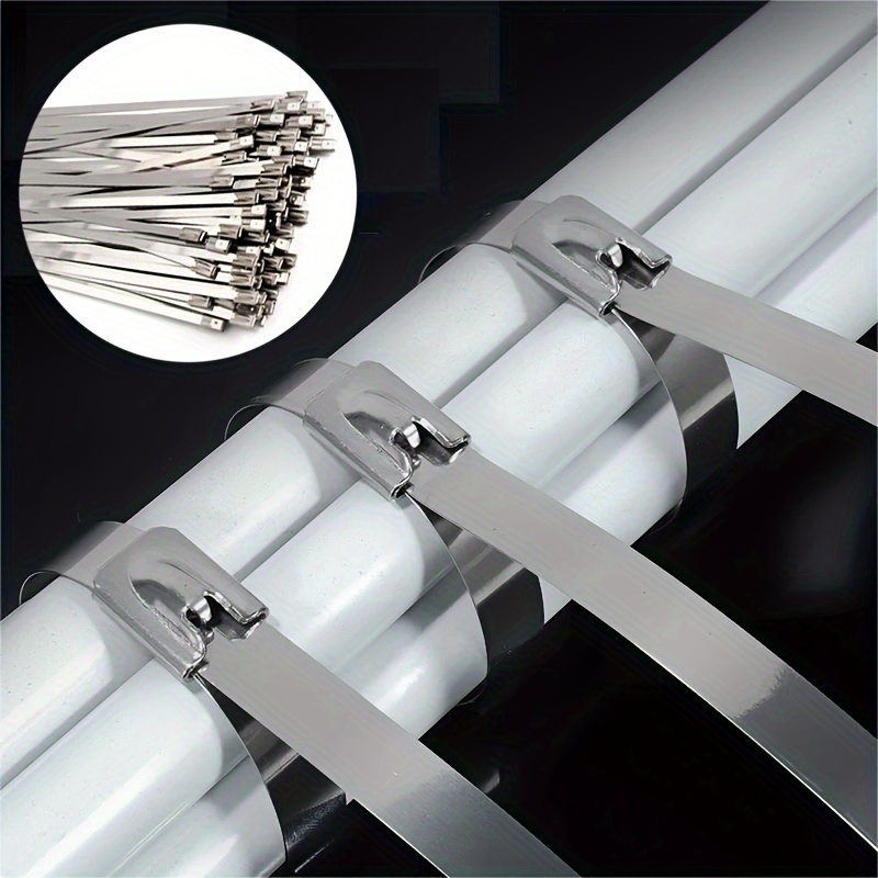 self locking 304 stainless steel cable tie 4 6mm wide for fixing equipment on ships made of white steel with golden anti     resistant to high temperatures Product details 1