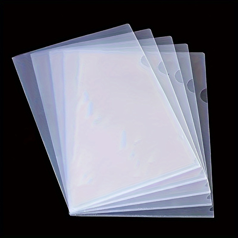 

25/50-piece Durable Pp Plastic L-shaped Folders For A4 Documents - Secure Office File Storage Envelopes