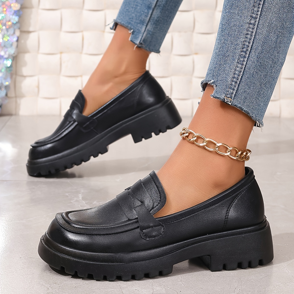 Mocasines Zapatos De Vestir Para Damas De Plataforma Mocasines Con