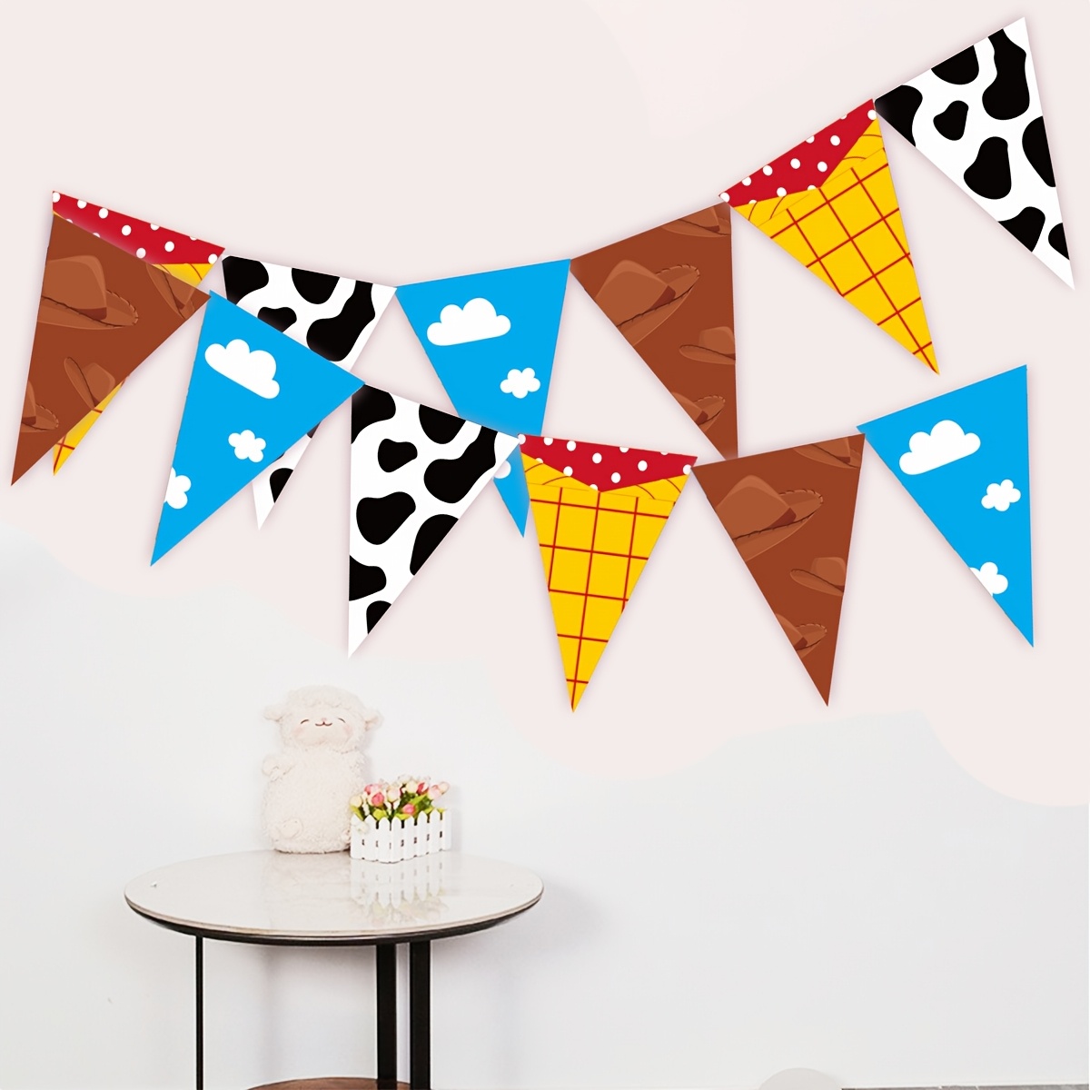 

Versatile Cartoon-themed Birthday Banner - , Cow & Print In Blue, - Indoor & Outdoor Parties And Shower Decorations