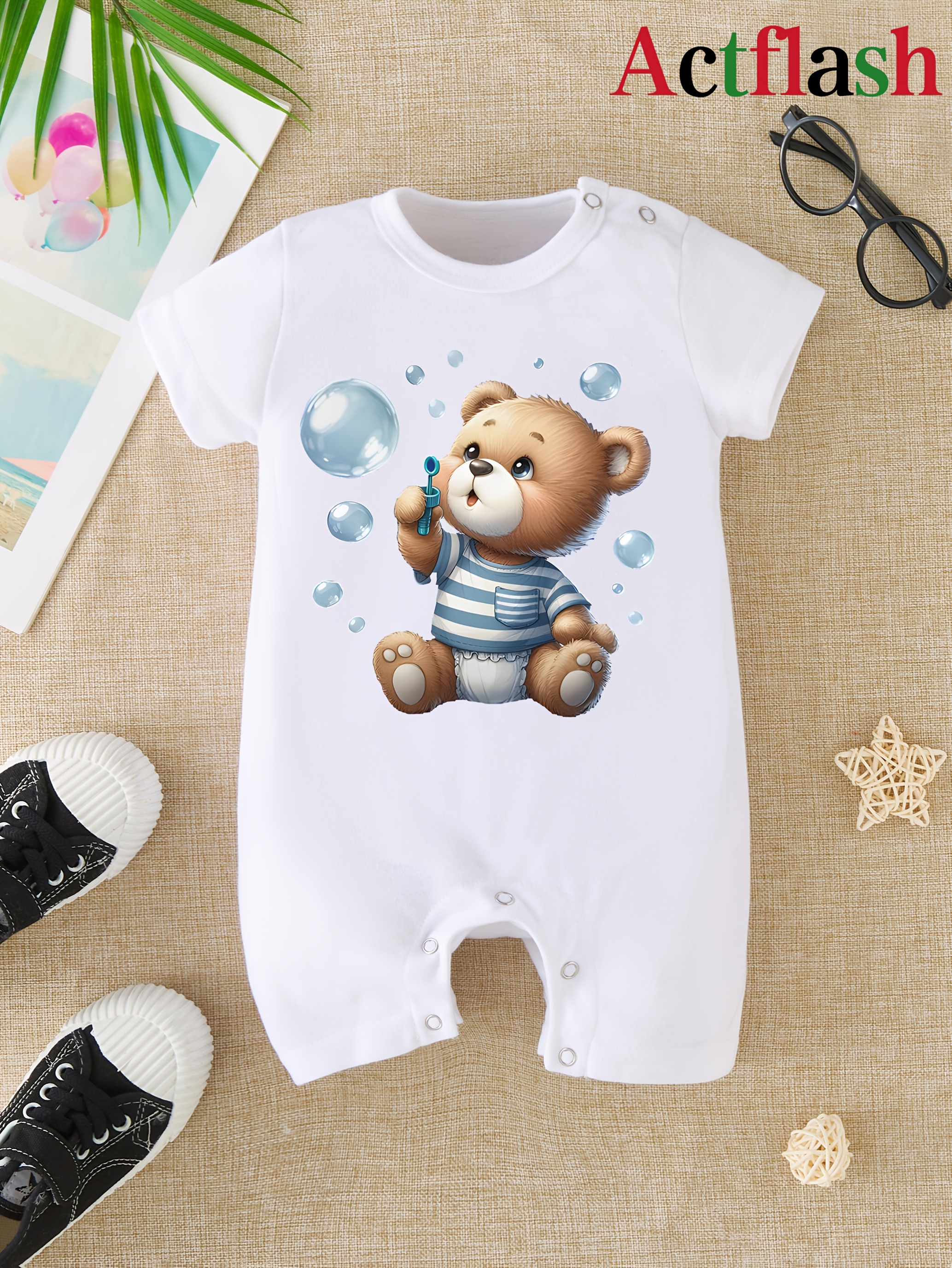 actflash conjunto bebé primer año manga corta cierre Temu Argentina