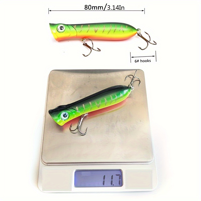 1pcs Poppers Fishing Lures Sea Snake Head Lure Bass Pike Popper Surface  Hard Fake Artificial Big Baits For Fishing Baubles 10cm 17g