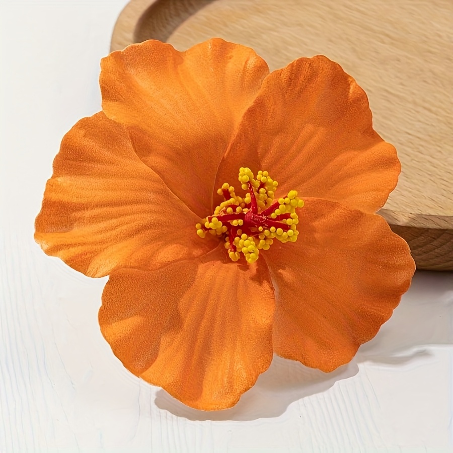4pcs hawaiian flower hair clips women 4pcs large3 9 inch  display picture 1