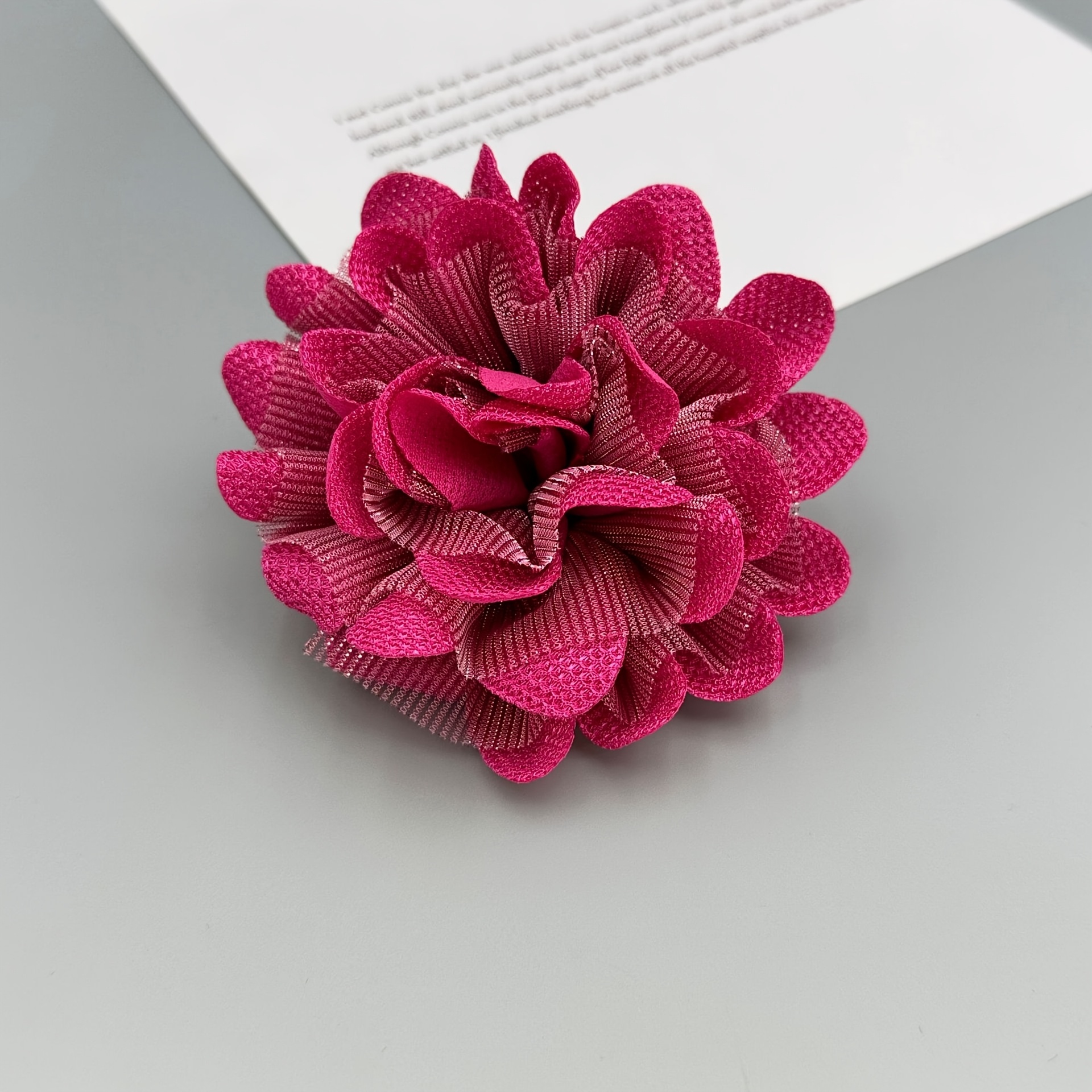 Handcrafted Fabric Flower Brooch Pin Versatile Accessory