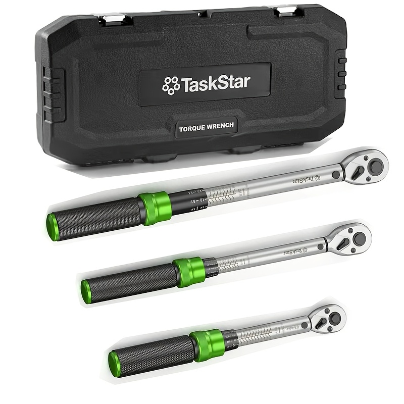 TEMU 8 Pezzi - +3% Precisione Set Chiave Dinamometrica (1/4''/3/8''/1/2'') con Adattatori - Professional 10-160 Ft-lb (10-227 Nm), Compatibile per