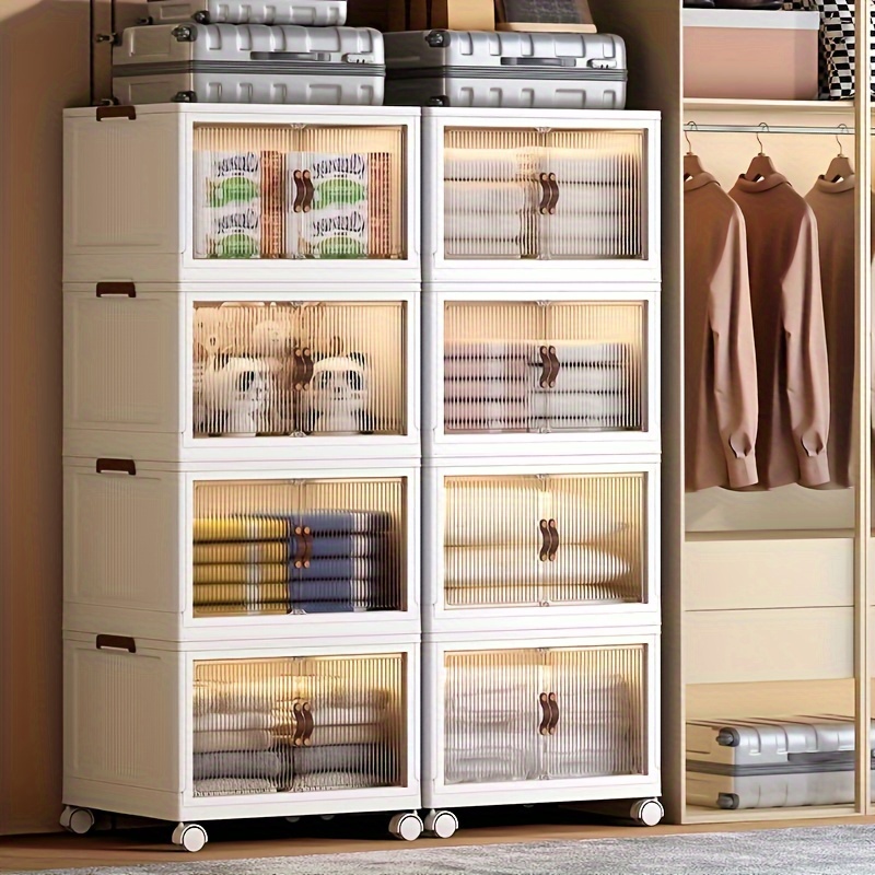 

No Installation Of Multi-functional Storage Cabinets Storage Cabinets Household Organize Clothes Toy Storage Cabinets Plastic Snack Cabinets Kitchen Bedroom Living Room Multi-scene Storage Cabinets