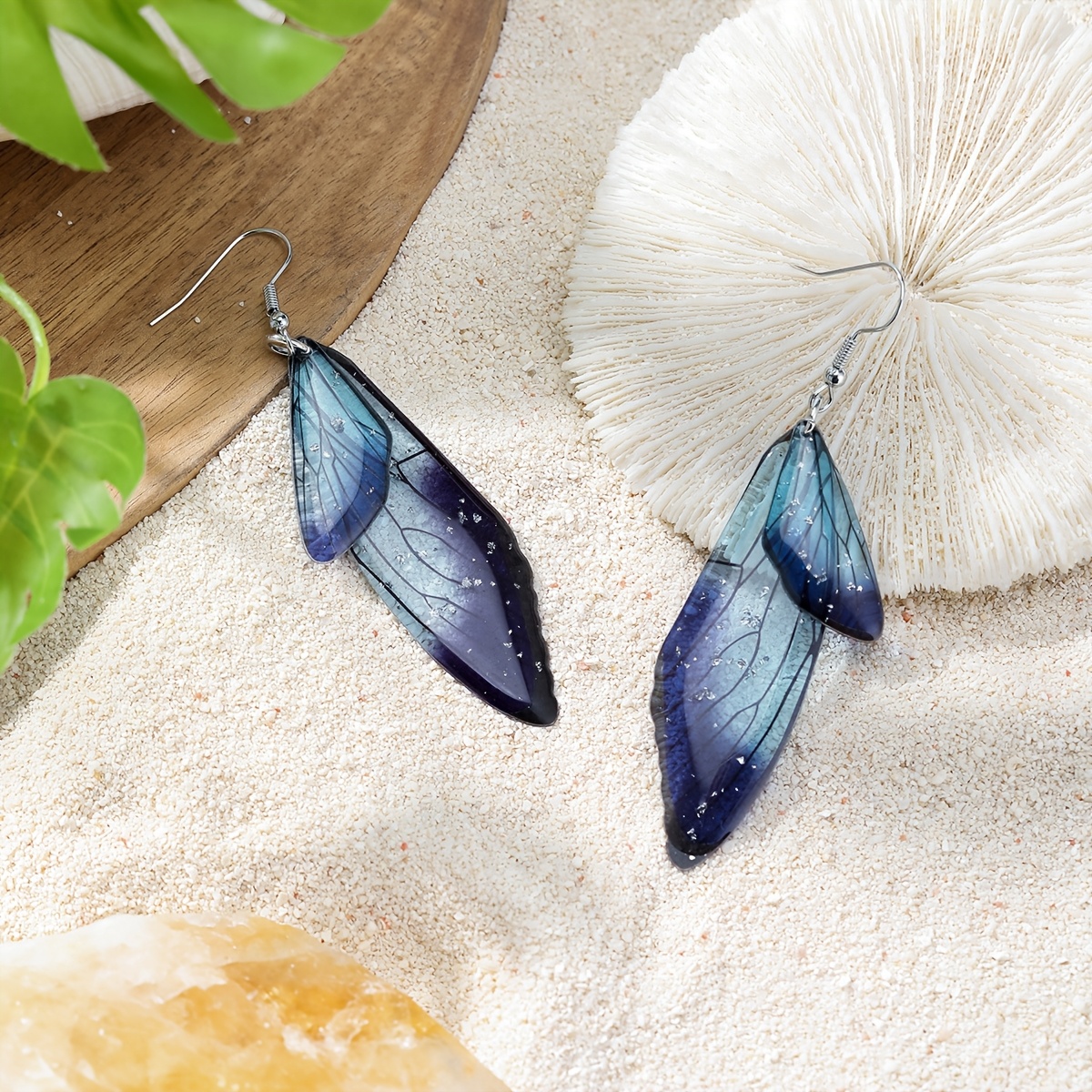 

Elegant Transparent Dangle Earrings, Resin Earrings, Alloy Ear Needle, Non-feather, For Ladies Gift, Valentine's Day & Christmas, Daily & Vacation Wear, Accessory