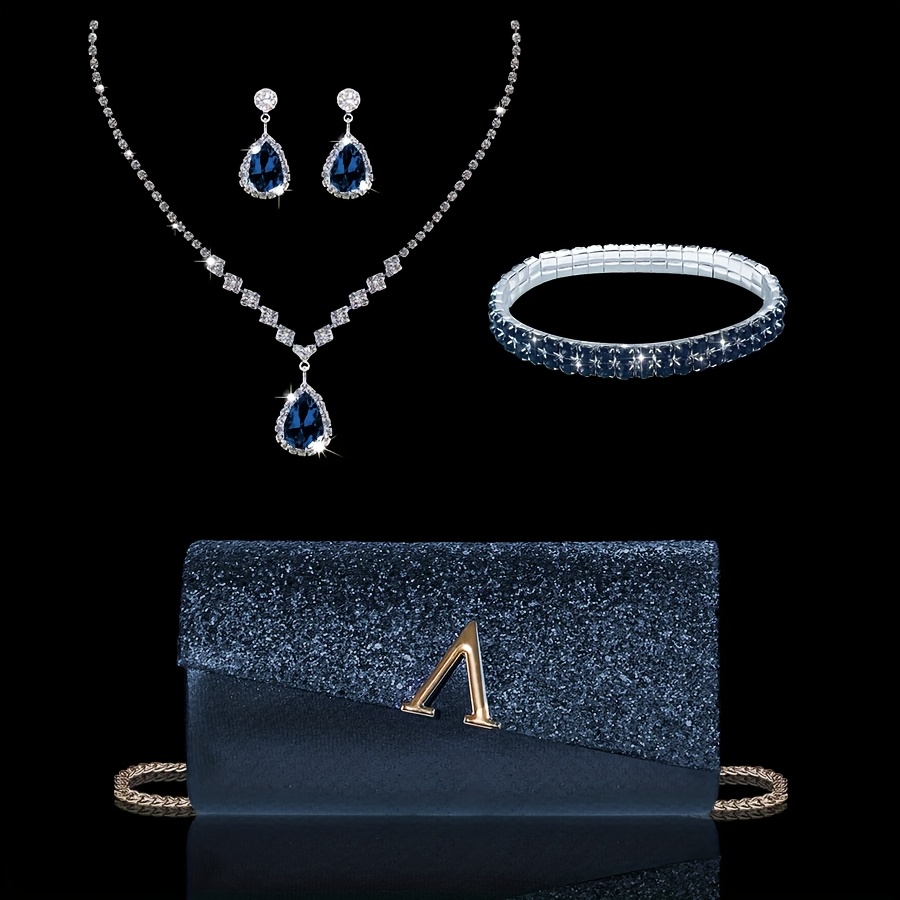 TEMU Luxurious Women's Evening Bag And Party Clutch, Shiny Sequin V-shaped Handheld Envelope Bag, Pairs With Sparkling Dresses, Prom Gowns, And