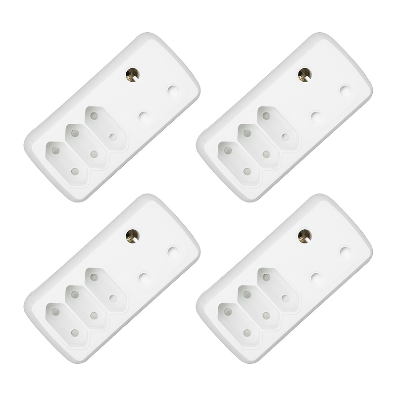 4pcs south african plug converter with 1x3pin 3x euro plugs voltage 220 240v portable power adapter suitable for travel   short circuit     Product details 0