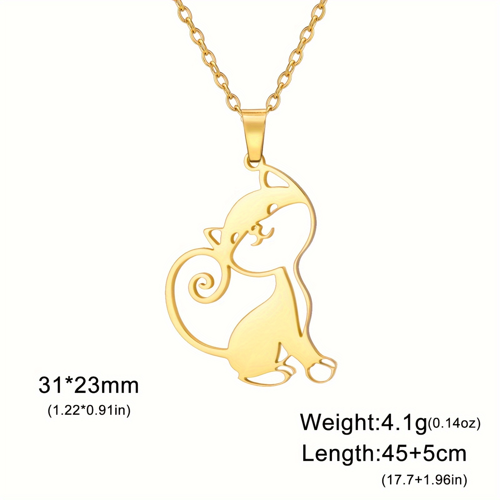 E-shop 1 Stück Herren Katzenanhänger Halskette, eine süße Tierhalskette, vielseitig und ein neues Produkt, geeignet für Hochzeitsgeschenke und