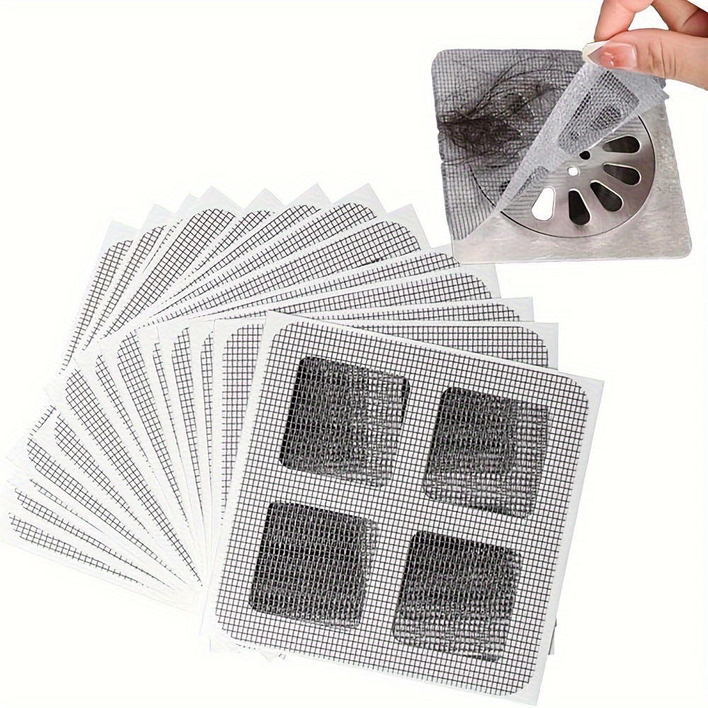 

10/20/40pcs Disposable Shower Drain Hair Mesh Shower Drain Covers Floor Sink Strainer Filter Hair Stopper For Bathroom Kitchen, Christmas/halloween Gift Decoration