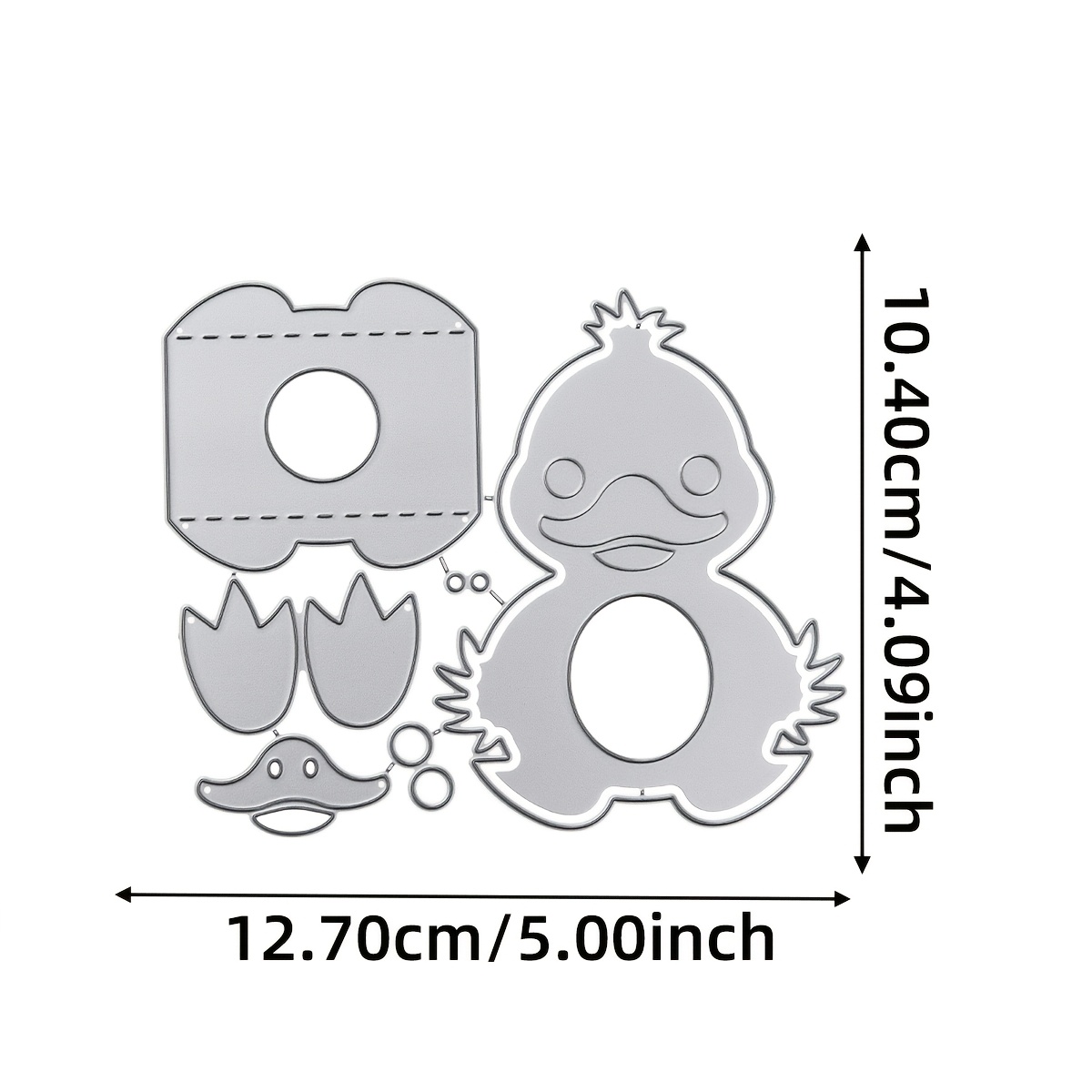 TEMU Fustelle per taglio metalliche con coniglietto e anatra adorabili in confezione regalo - per scrapbooking fai da te e decorazioni pasquali fatte