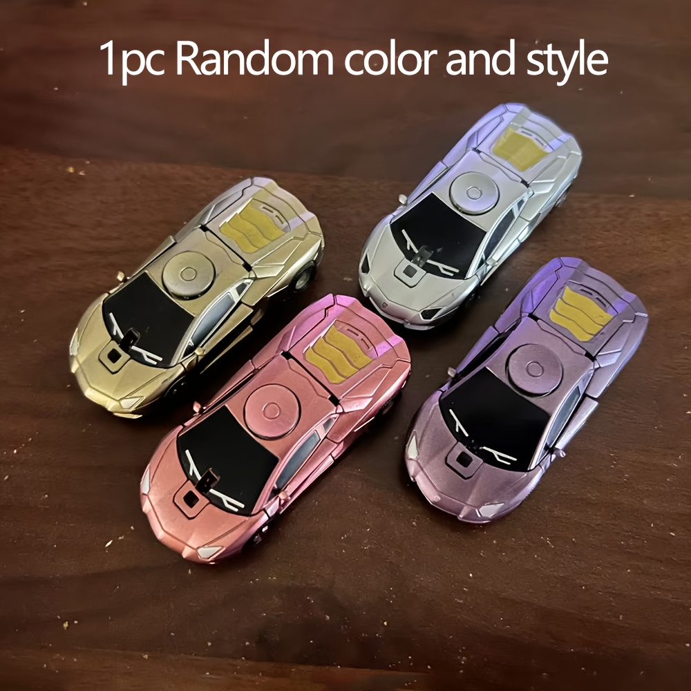 Image of Transforming Robot Mechanical Fingertip Gyroscope Rotating Sports Car Gyroscope Novelty Gyroscope, Random Combinations Of Colors And Styles, Weird Toy, Fun, Unique Thing, Gyroscope .random Color