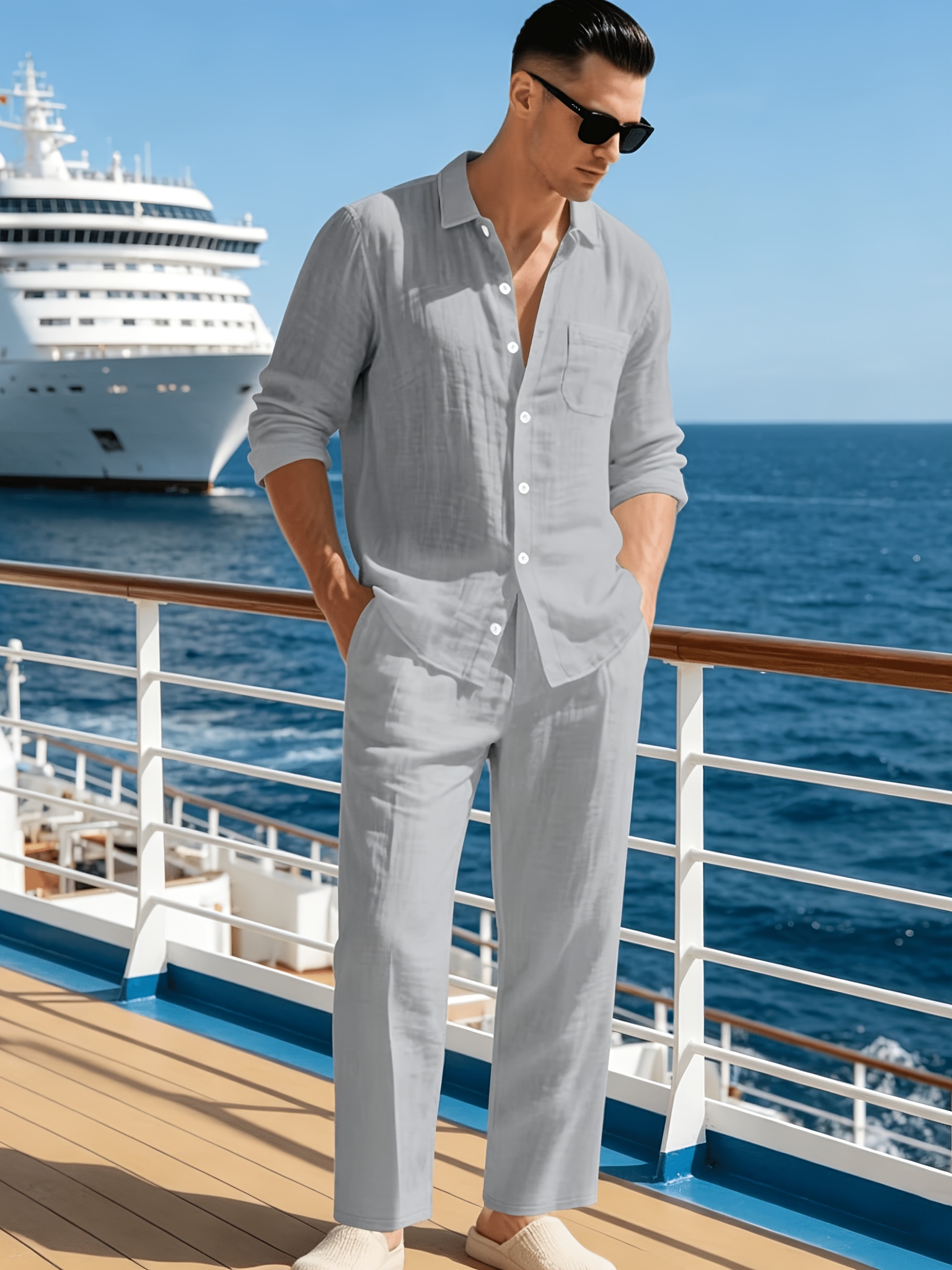 sachin and babi light blue dress Linen Clothing for Men | Men's Linen Clothes main image 1