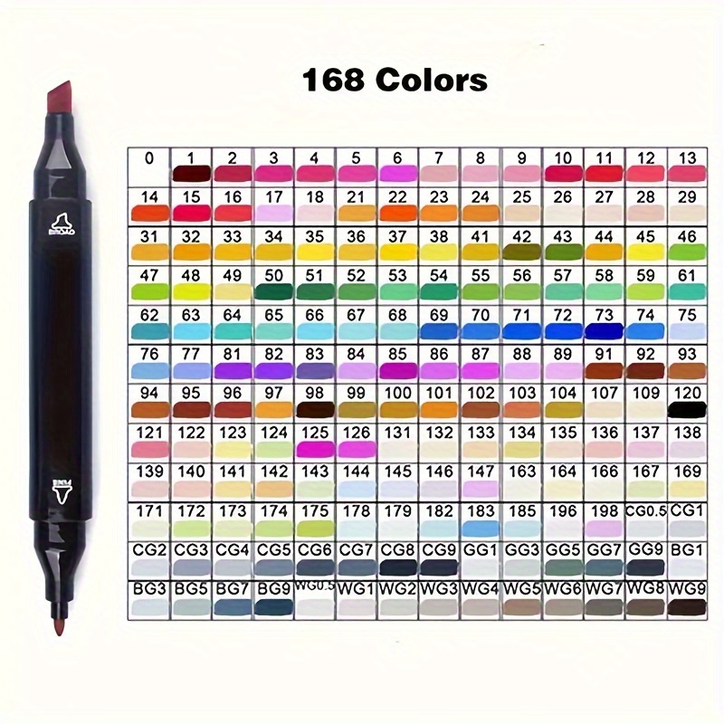 

-tip - Markers For Artists - 168- Set, & , Non-toxic, Art Markers For Illustration, Sketching, And - For Easter And Decorations