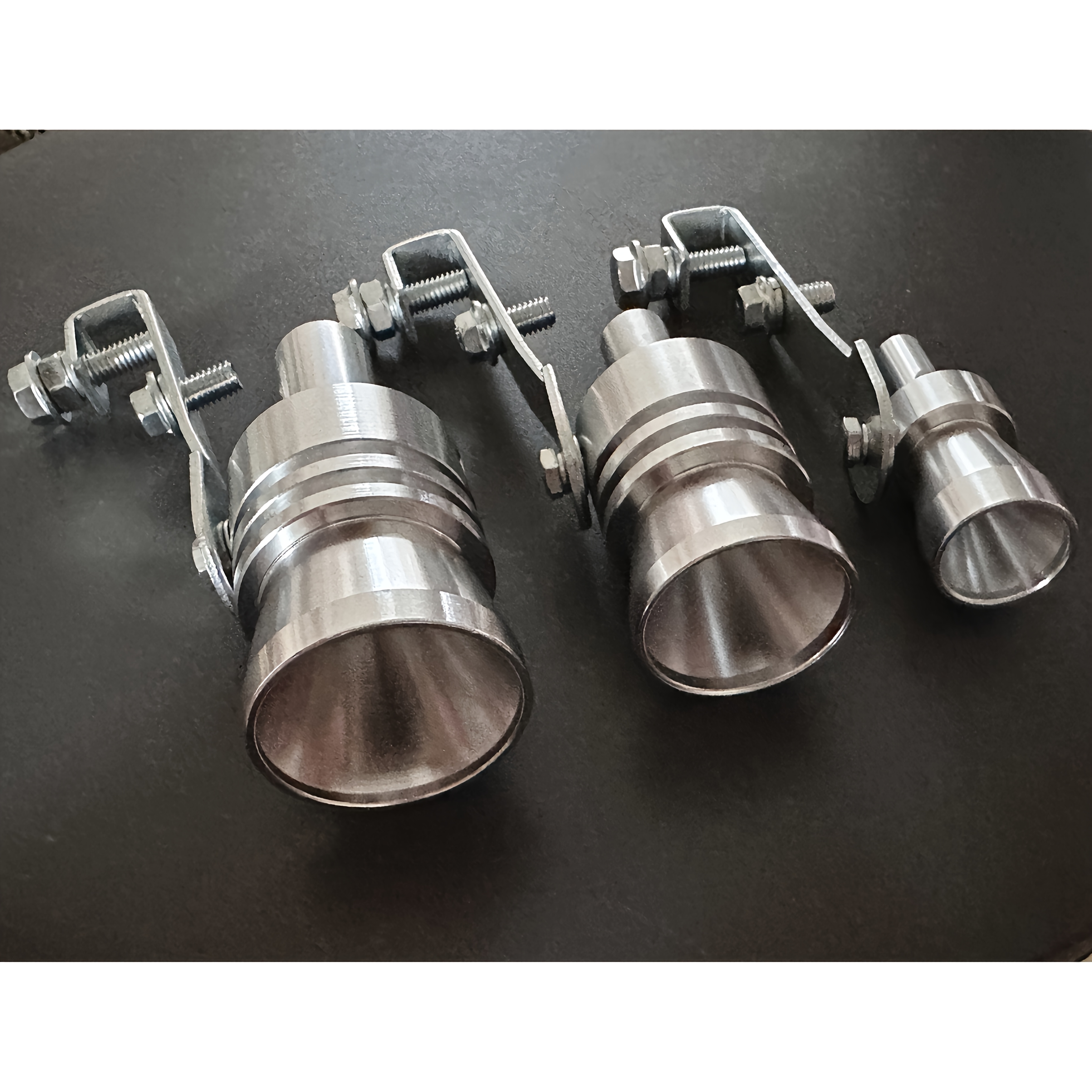 Image of 3pcs Universal Turbo Whistle Exhaust Simulator, Aluminum Valve Noise Generator - Suitable For Trucks, Cars, Suvs - Car Styling Accessories, Halloween Prank, Christmas Gift