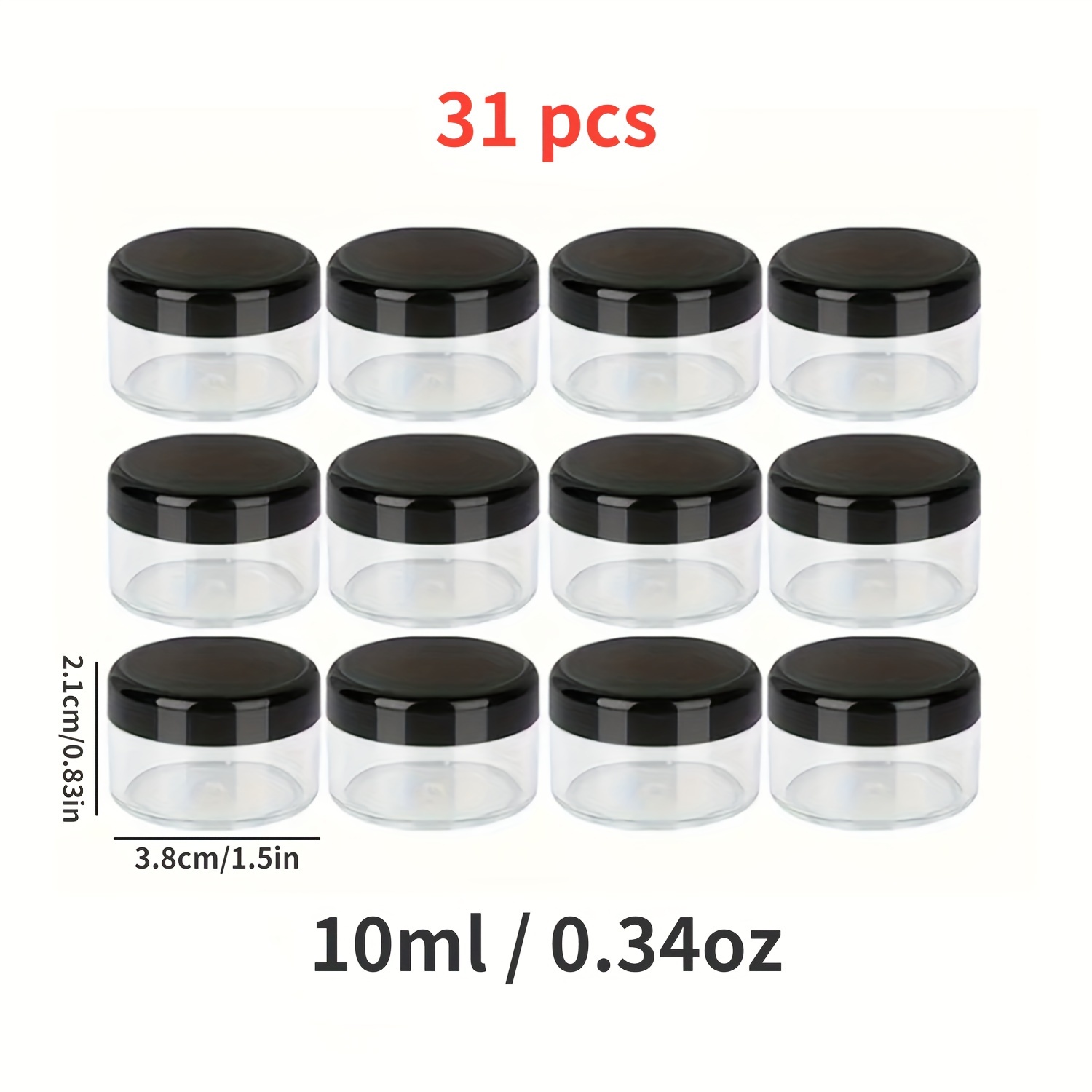 TEMU 8/31pcs Houseables Sample Containers, Sample Lotions, Balms Jars, Lip Balm Containers,small Powder Container, Small Cosmetic Jars, Tiny