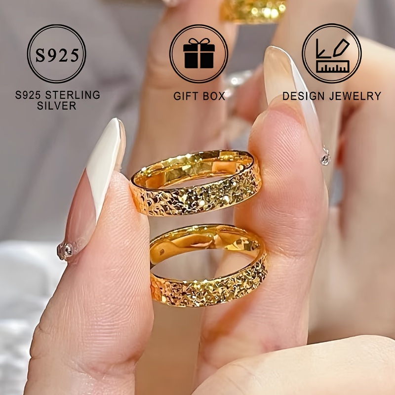 925 Silver Broken Ice Starlight Ring Couple's Matching Gift