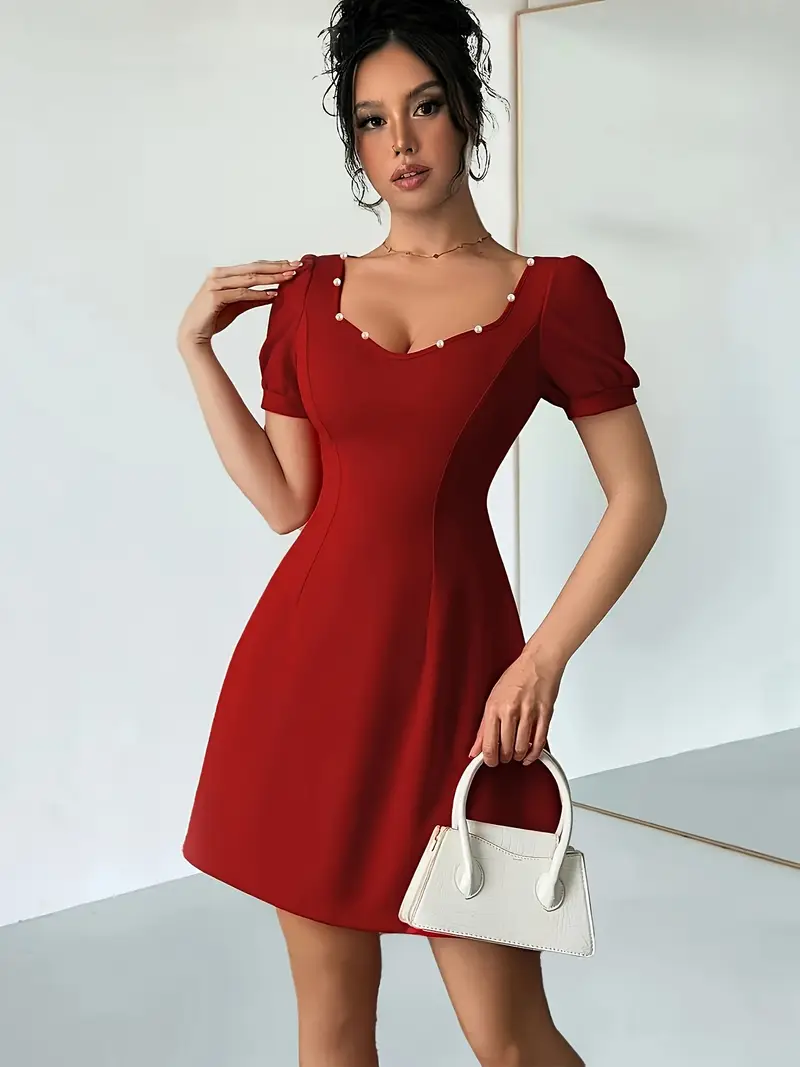 women short pearl line dress short a line short - Temu South Africa women short pearl line dress short a line short - Temu South Africa