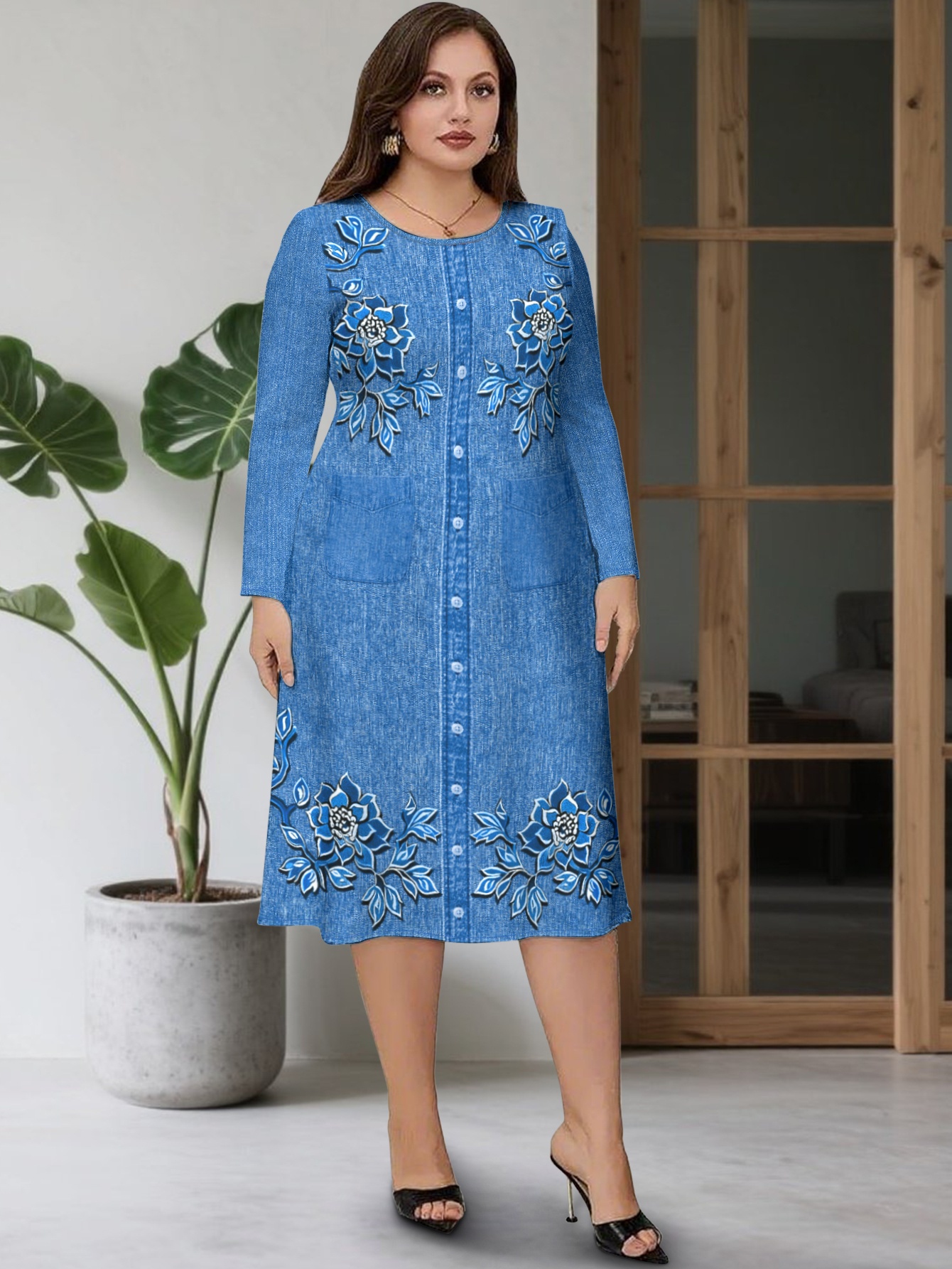 short sleeve denim dresses sold on Temu United States