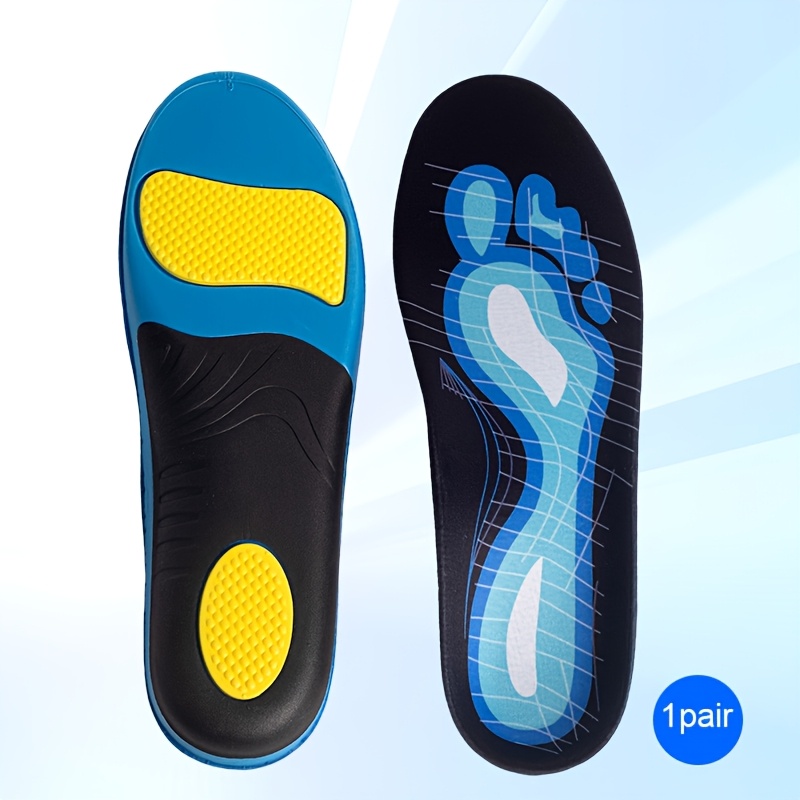 E-shop 1 Paar Fußgewölbe Unterstützung Einlegesohlen, Unisex Sport Schuh Einlagen Vollpolsterung, Schweißabsorbierende und Stoßdämpfende Sport