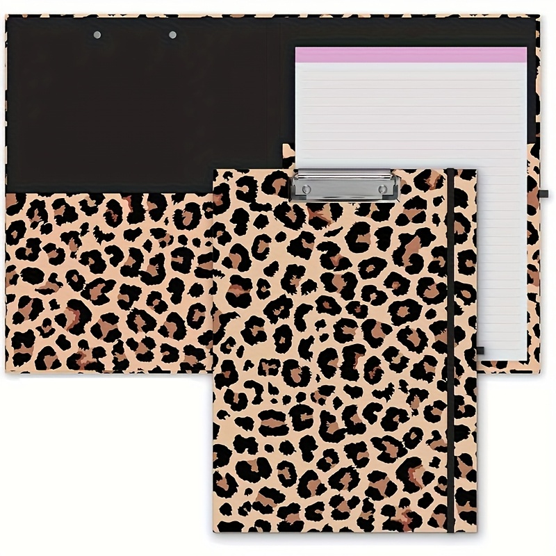 Print Clipboard File Folder Organizer With Fillable Notepad, Low-profile Clips & Storage Pockets - A4 Size Foldable For Office, School, Nurse Station -