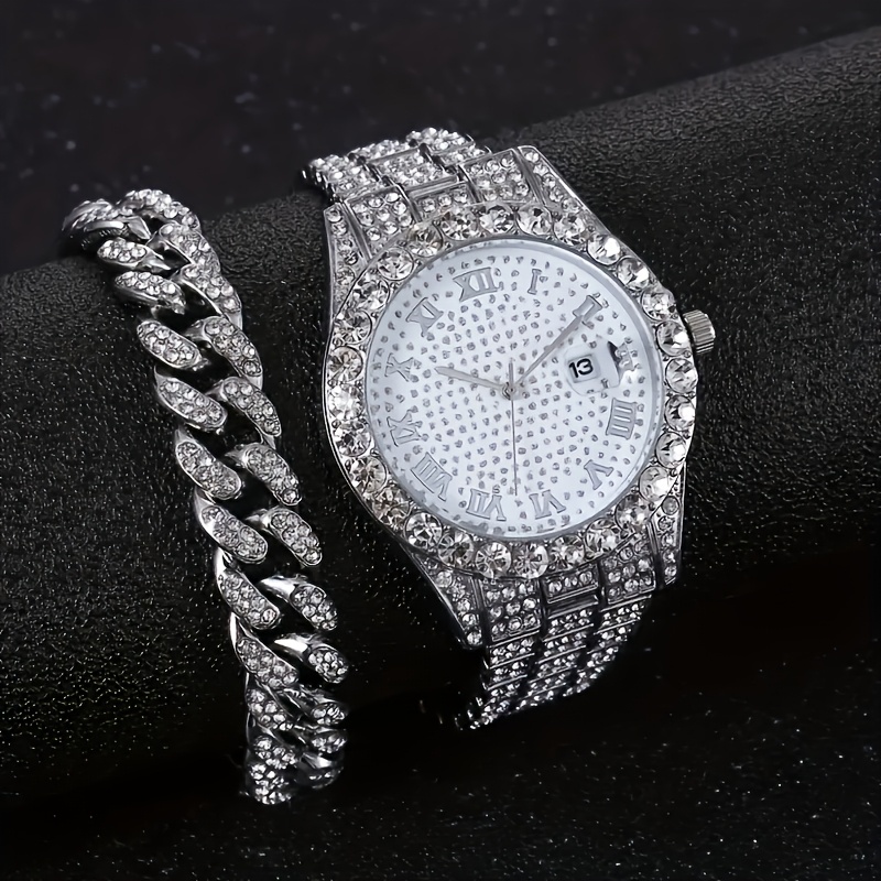 Juego de 2 Relojes Elegantes para Hombre con Calendario y Correa de Acero Inoxidable Clásica, Caja de Aleación de Zinc y Movimiento Electrónico, Estilo Minimalista Casual de Negocios, Regalo Perfecto para el Día del Padre, San Valentín, Ramadán, Pascua, Temporada de Graduaciones, Navidad y Otras Ocasiones Especiales