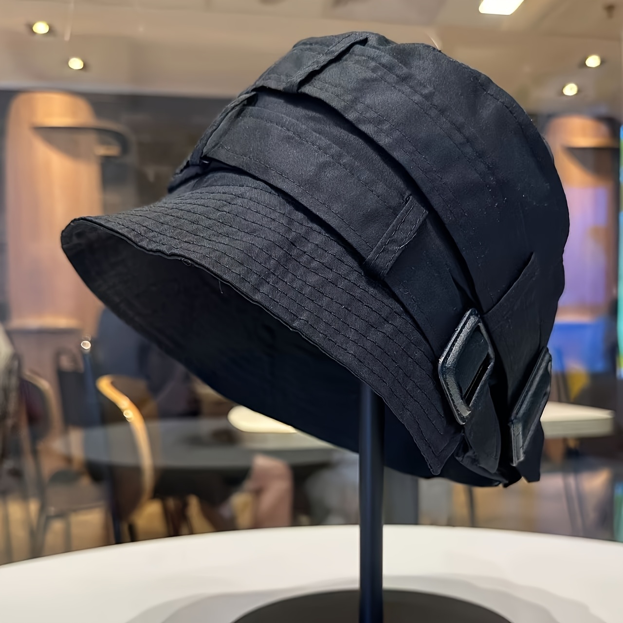 TEMU Chapeau de pêcheur couple niché boutonné, chapeau de soleil de voyage printemps et été, artisanat de haute qualité, unisexe, élégant et