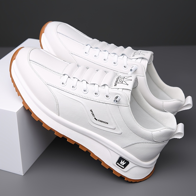 Men's Four-Season New Sneakers, Casual Shoes with Breathable Soft Sole and Anti-Slip Design, Fashionable White Shoes