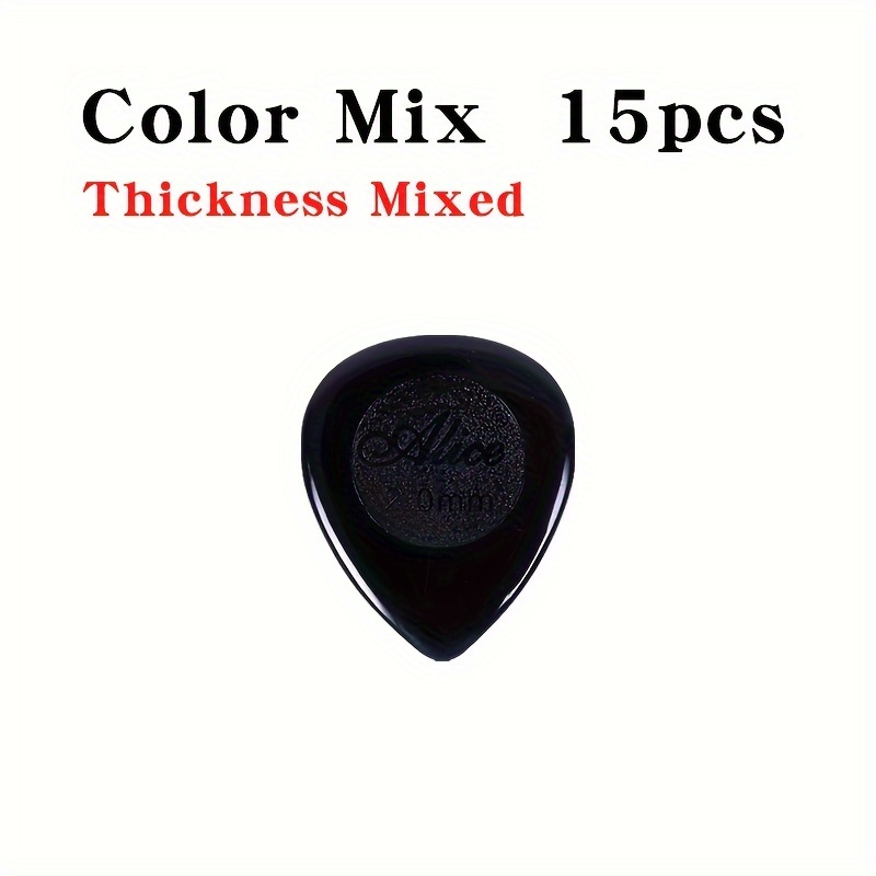 E-shop 15 Stück Bunte Gitarrenplektren 1mm/2mm/3mm - Drei mit Rillen und Rutschfest - Geeignet für Akustikgitarre, E-Gitarre, Bass, Ukulele, um Ihre