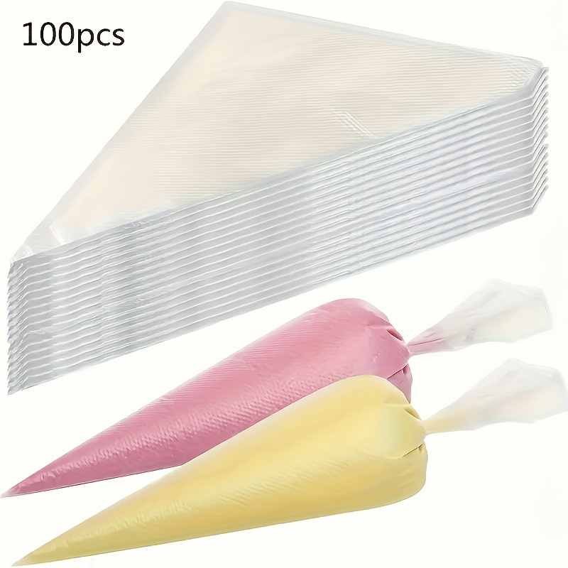 

Triangle Embossing Bag Hdpe Cream Bag Embossing Bag 100spc Used For Cake Decorations, Cookies, Pastries, Desserts, Sugar Tools , , , Very Suitable For Beginners And Professionals