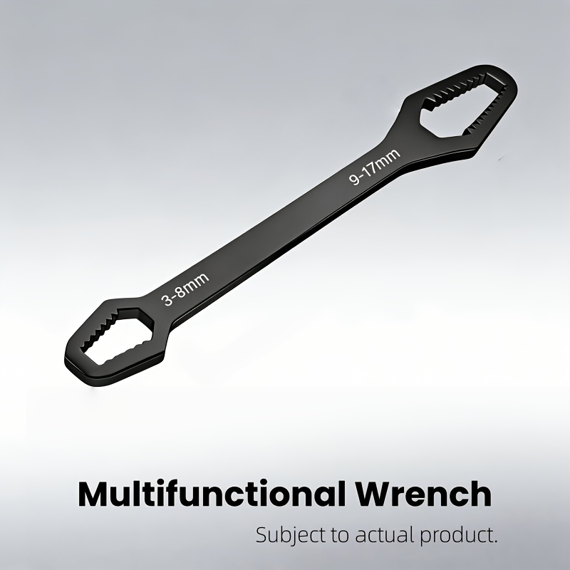 TEMU 1 Black Torx Wrench, Adjustable Self-tightening Double-ended Wrench With 0.12-0.67 Inch , High-carbon Steel Thickened Durable Construction, Very