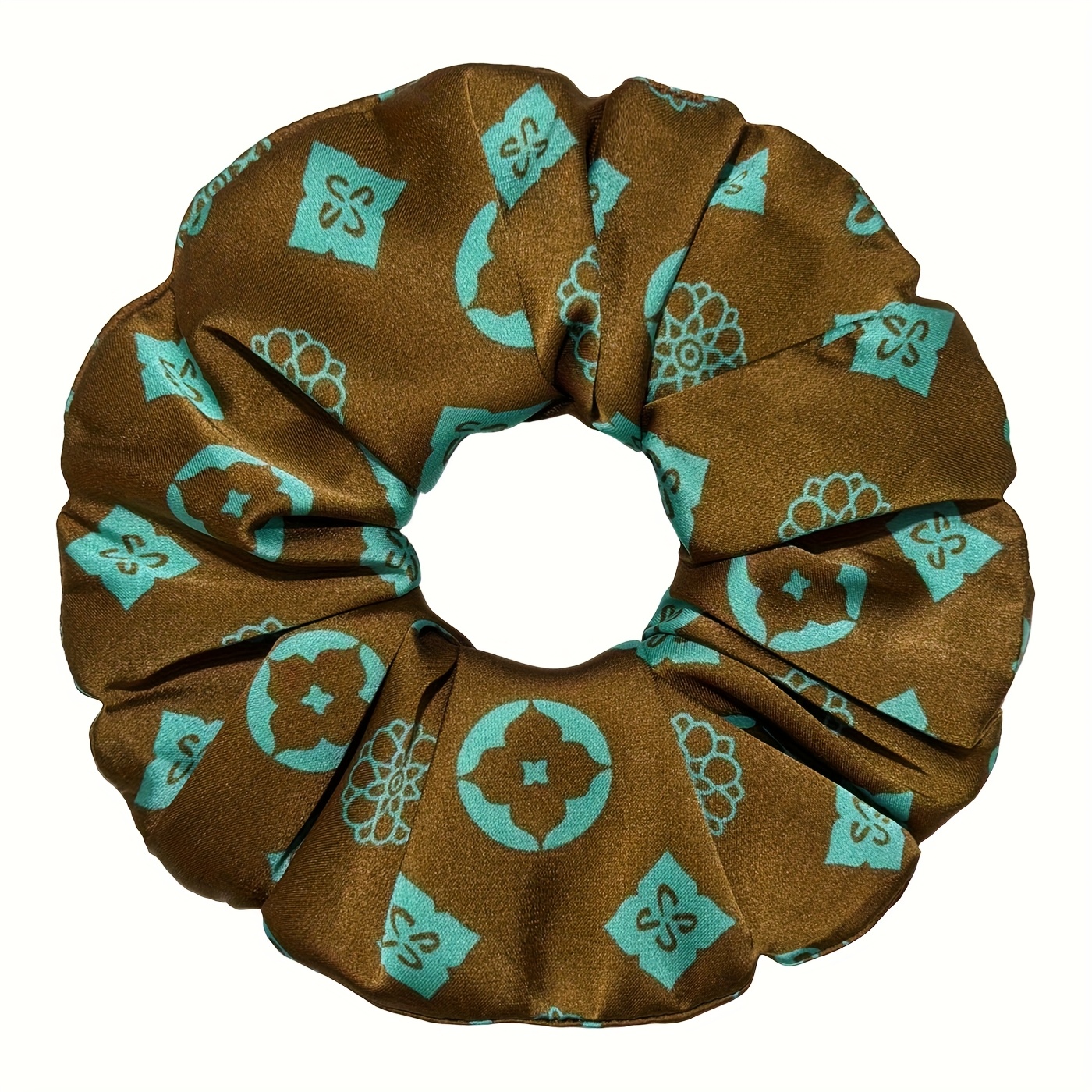 Image of New Satin Printed 2025 Women's Large Hair Ties, Stylish And Easy, High Elasticity, Quality Basic Hair Additions, Hair Ropes, Headbands