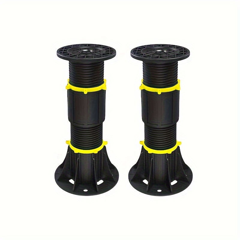 

2-pack Bed Legs, Pp Plastic , Adjustable Height, 14cm Support Surface Diameter, 18cm Base Diameter, Easy , No Screws Needed, , For Bed Sinking, Cabinet, Furniture Support, Black