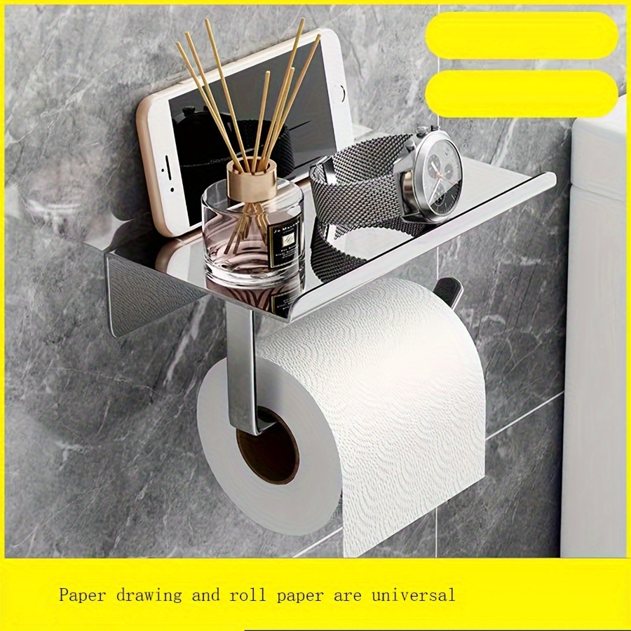 Toilet Paper Holder With Shelf - Temu