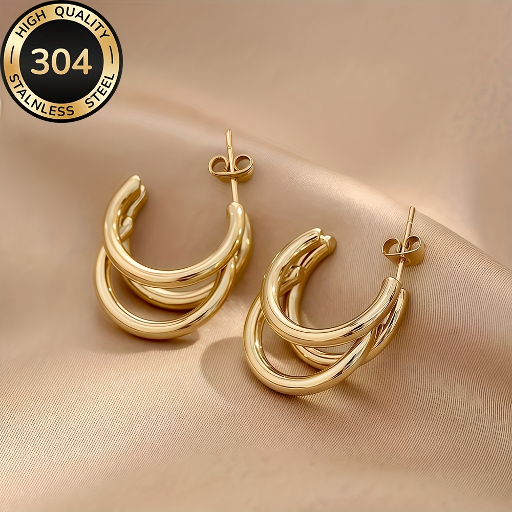 Hypoallergenic Golden Hoop Earrings