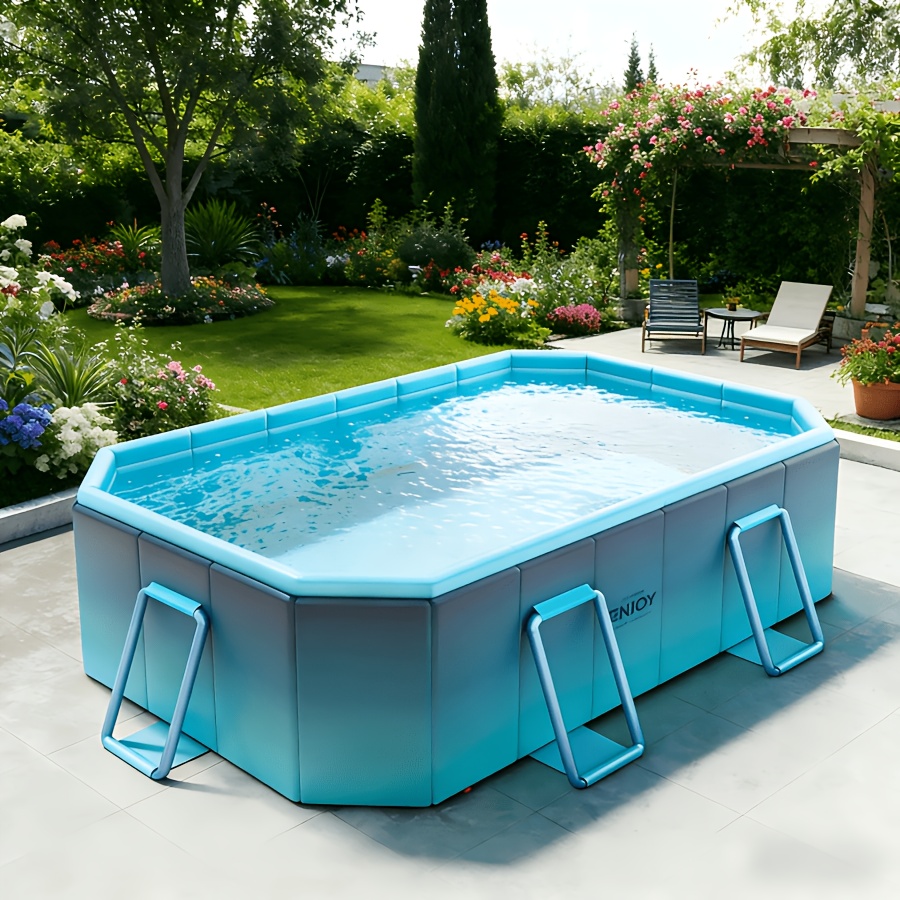 1pc of Summer Premium Family Swimming Pool, No Need for Inflation, Ready to Use Pool, Sturdy Support for Greater Stability, The Best Choice for Outdoor Gatherings, Parties And Entertainment Equipment, with Scratch Resistant Floor Mats Included