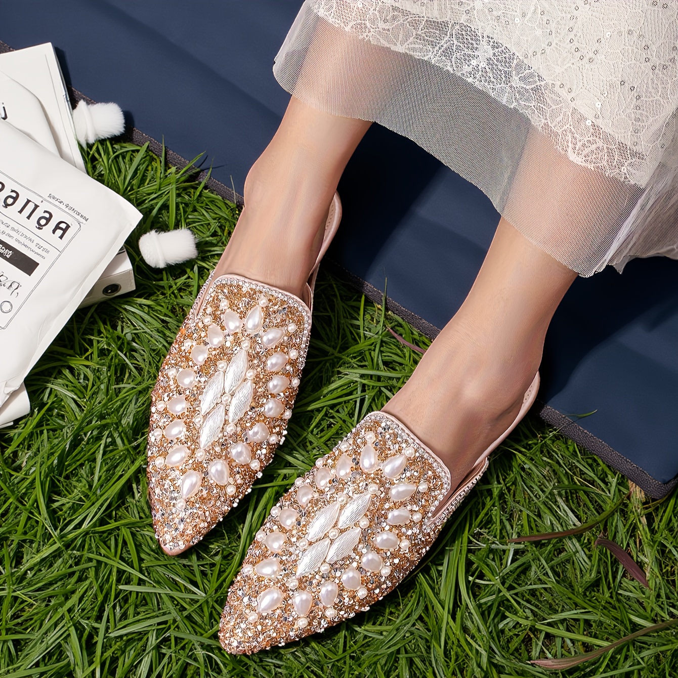 chic womens slip mules featuring - Temu