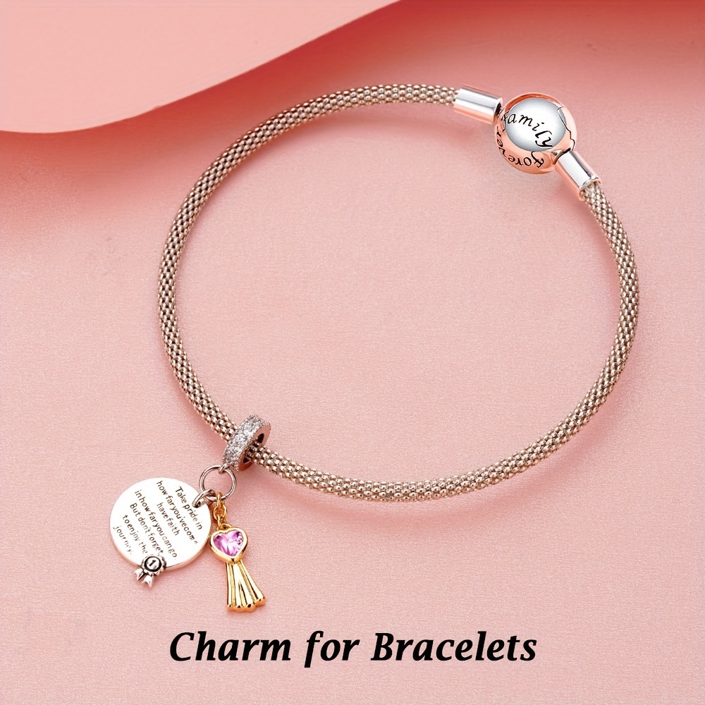 Women Graduation Dangle Charm 925 Sterling Silver Pendant