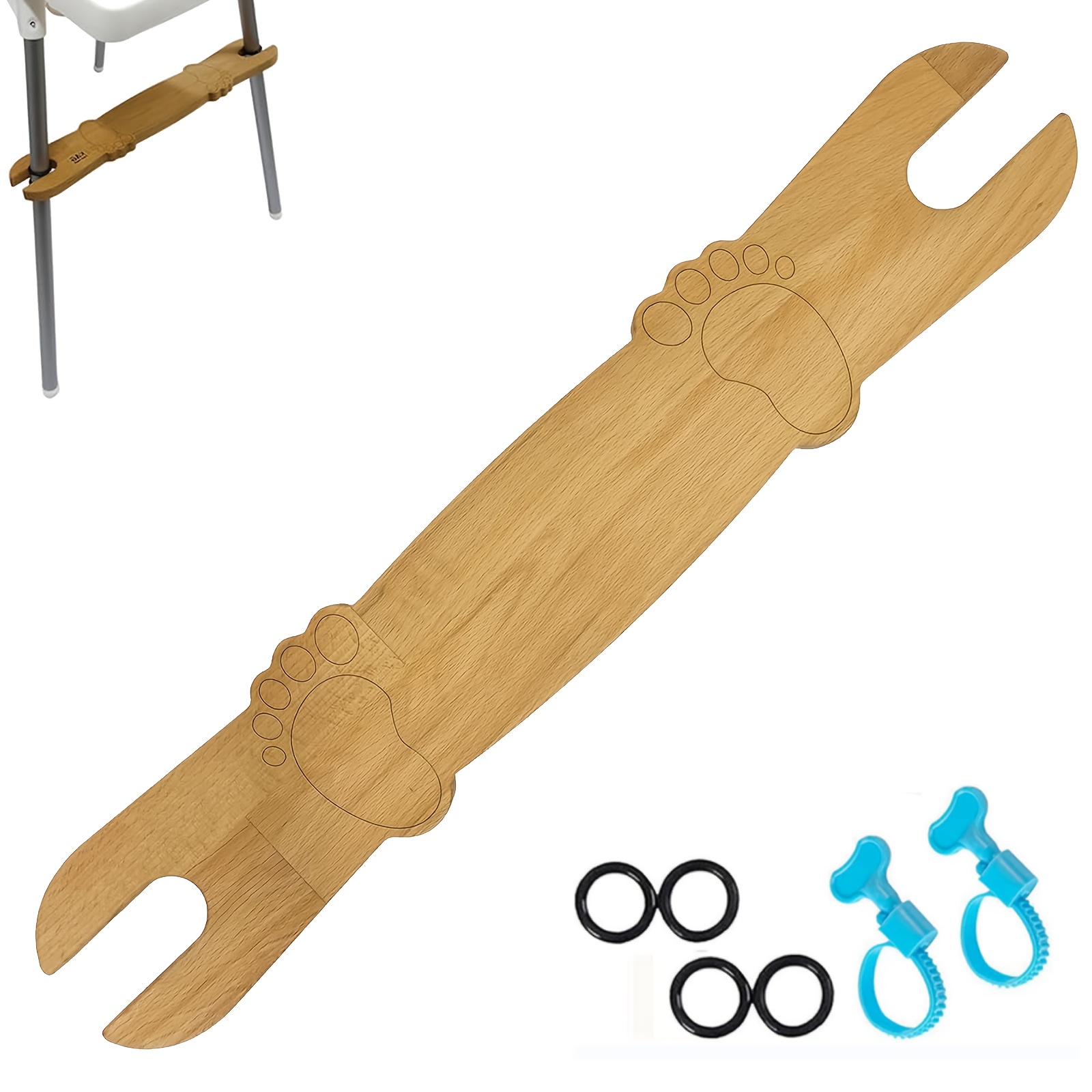 Adjustable High Chair Footrest - Durable Non-slip High Chair Footrest Accessory, Foot-shaped Footrest Sturdy Construction, Compatible With Most Chairs