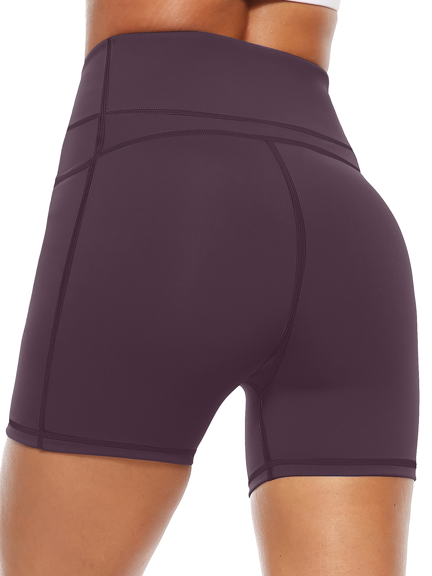 Women's High Waisted Yoga Shorts with Pockets