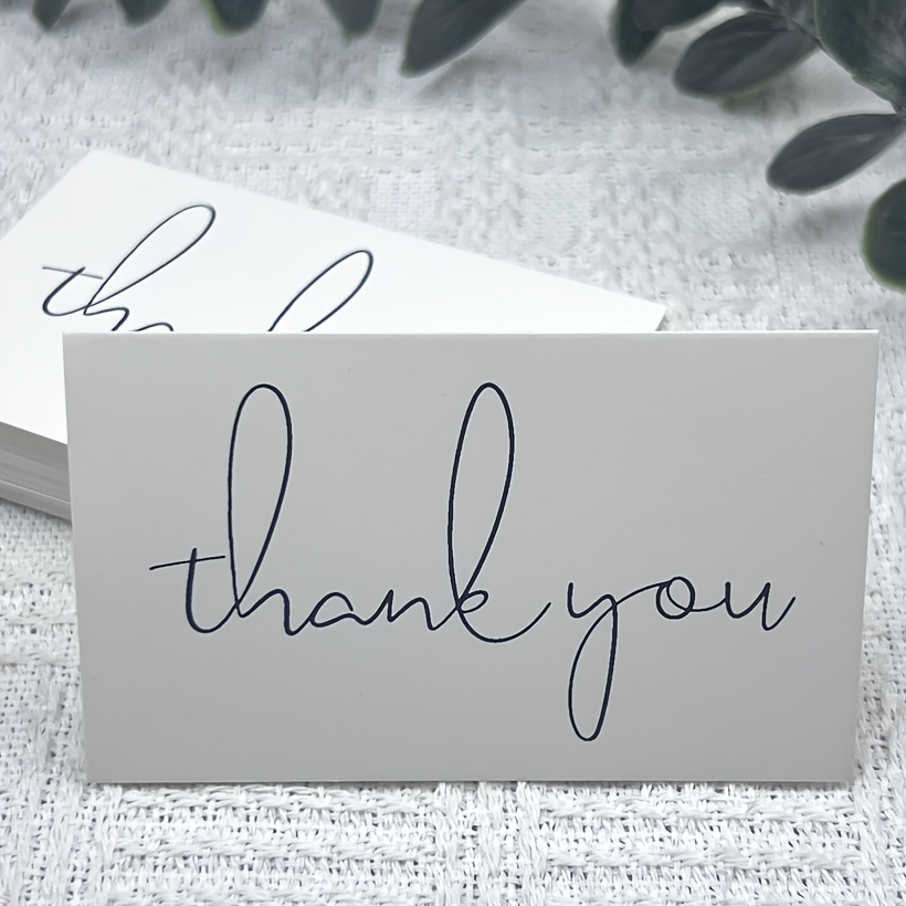 TEMU 50 Cards Per Pack, Simple Thank You Cards, Gift Cards, Minimalist Gift Wrapping Greeting Cards, Envelope Holiday Handmade Gift Decoration Cards,