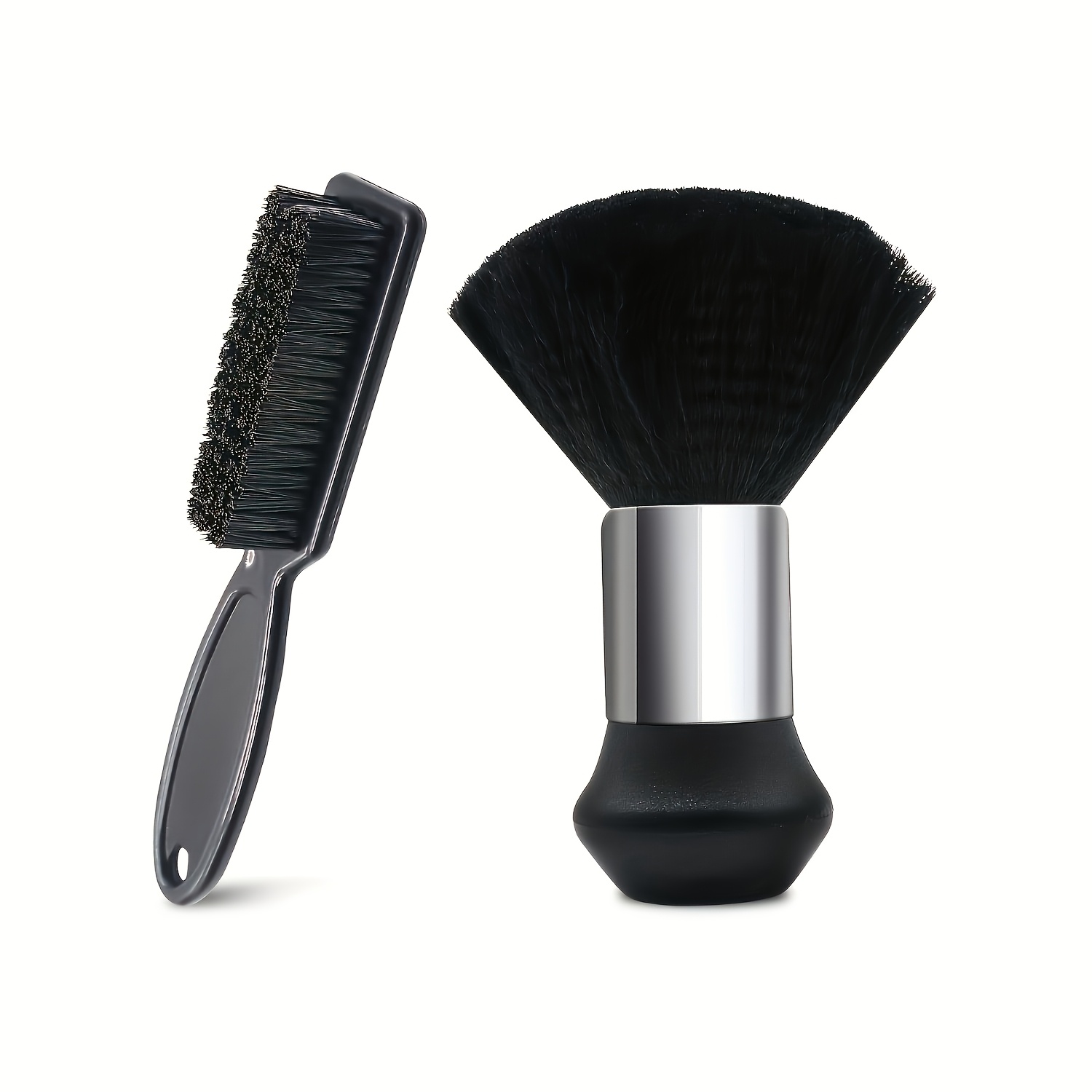 TEMU Barber Neck Dust Brush - Essential Barber Shop Accessory And Cleaning Supply - Professional Hairdresser's Neck Dusting Tool - 2pcs Clipper