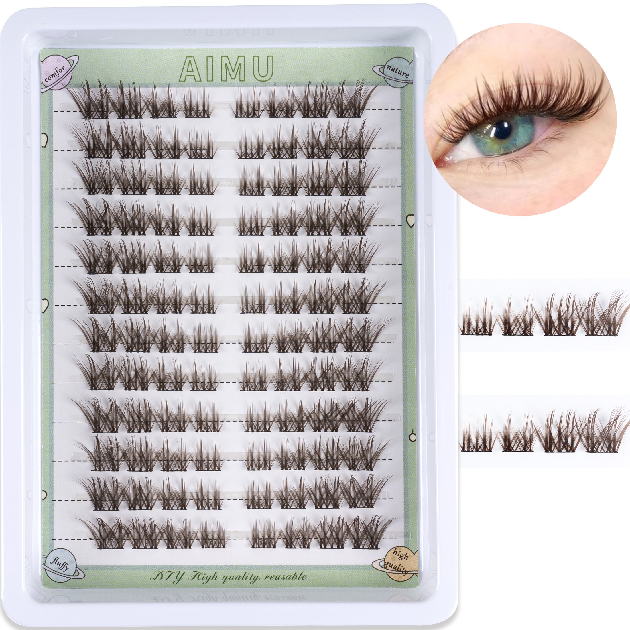 

Aimu 12 Of 96 Diy Double-pointed False Eyelashes Female Simulation False Eyelashes Double-pointed Simulation