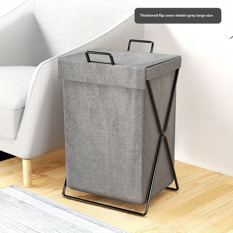 versatile foldable laundry hamper carbon steel rectangular dirty clothes basket for bathroom   rooms laundry baskets details 9