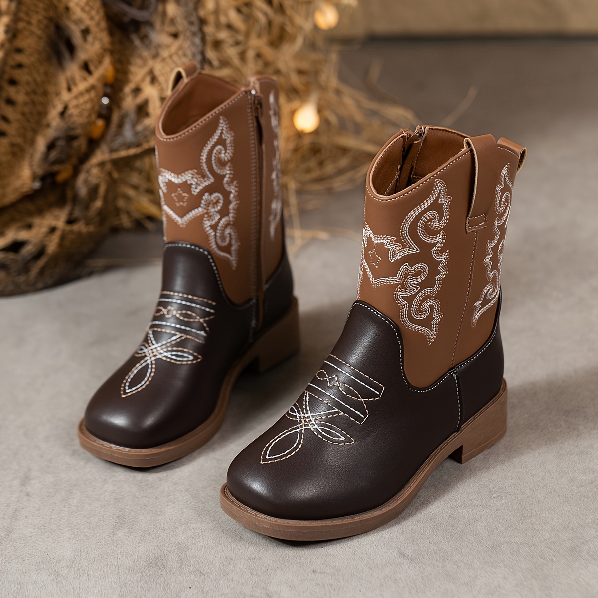 botas altas punta cuadrada niña parte piel Temu Ecuador