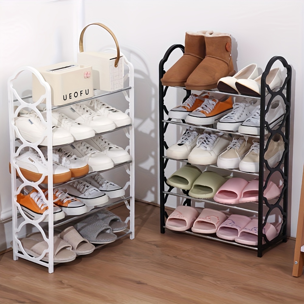 

1pc 4-layer Shoe Rack Metal, Suitable For Front Door Entrance And Entrance Hall, Easy To , , Storage And Organization Rack, Floor-standing Storage Rack, Used To Store Shoes, Bags, Umbrellas