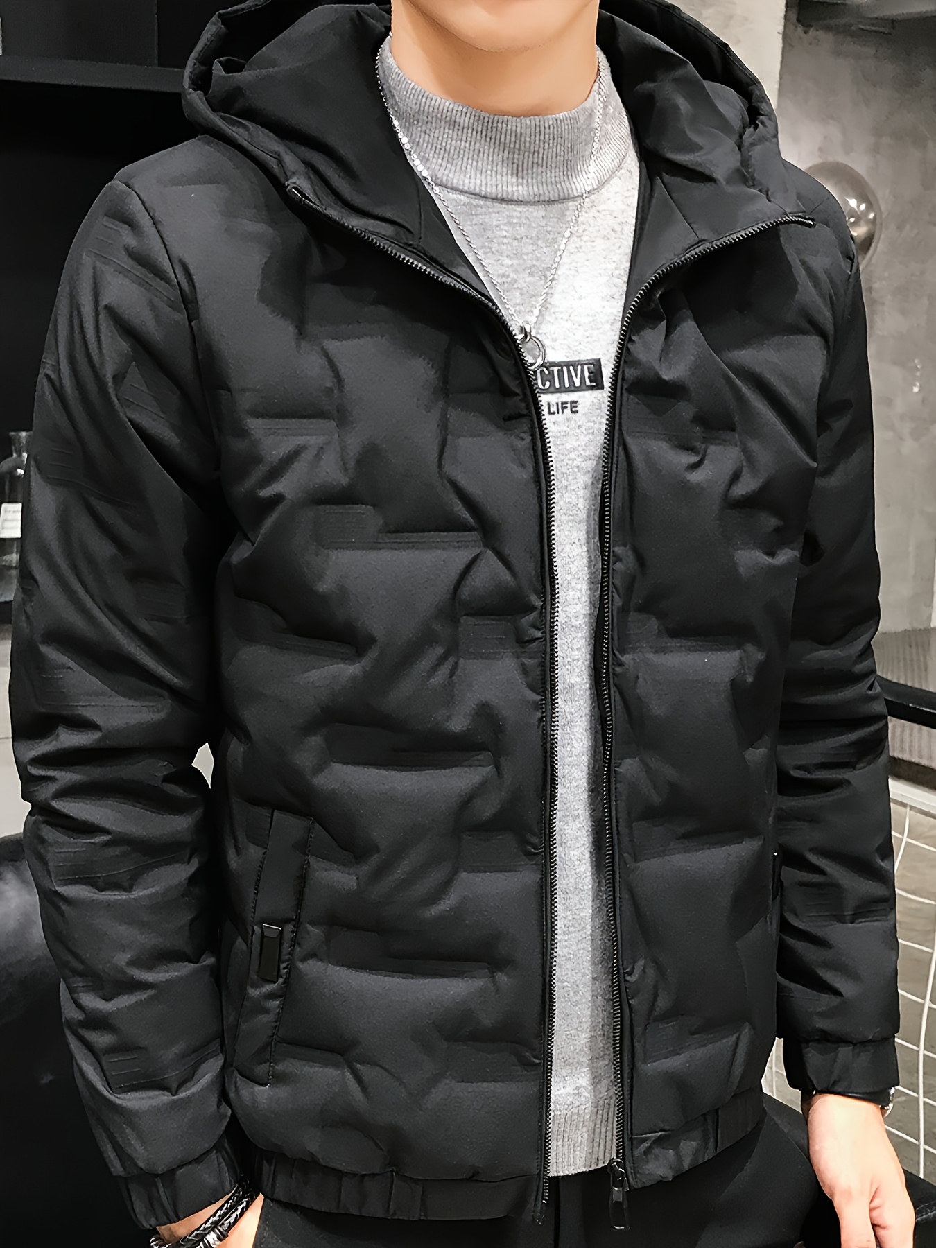 mens short   down hooded down jacket youth   down outerwear fashionable trendy mens outdoor down jacket